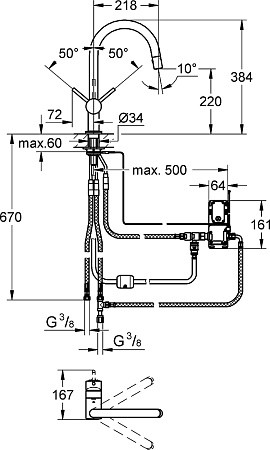 Смеситель для кухонной мойки Grohe Minta Touch 31358000 Смеситель для кухонной мойки Grohe Minta Touch 31358000
