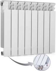 Радиатор биметаллический секционный Rifar Base Ventil 500 8 секций, нижнее левое подключение Радиатор биметаллический секционный Rifar Base Ventil 500 8 секций, нижнее левое подключение