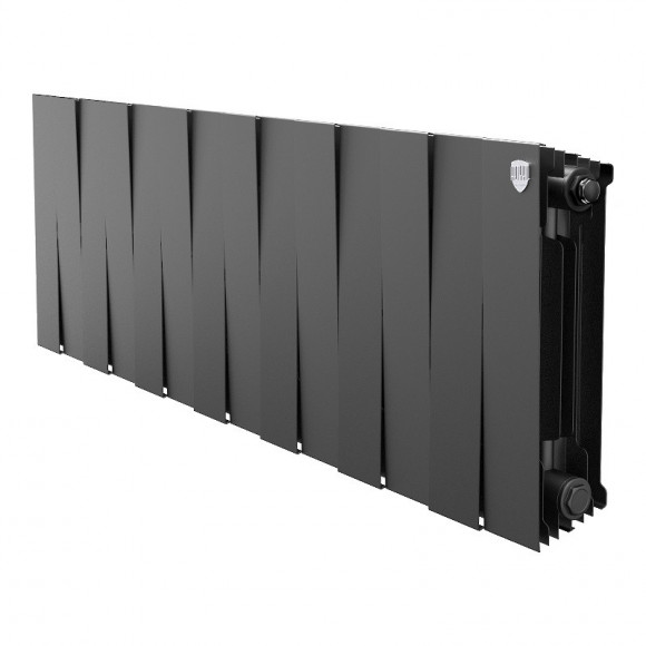 Радиатор биметаллический секционный Royal Thermo PianoForte Noir Sable 300 14 секций, боковое подключение