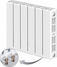 Радиатор биметаллический монолитный Rifar Supremo Ventil 500 6 секций, нижнее правое подключение Радиатор биметаллический монолитный Rifar Supremo Ventil 500 6 секций, нижнее правое подключение