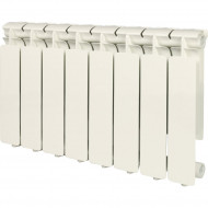 Радиатор алюминиевый секционный BRAVO 350 8 секций, боковое подключение, белый STOUT