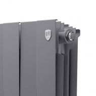 Радиатор биметаллический секционный Royal Thermo PianoForte Silver Satin 300 6 секций, боковое подключение Радиатор биметаллический секционный Royal Thermo PianoForte Silver Satin 300 6 секций, боковое подключение