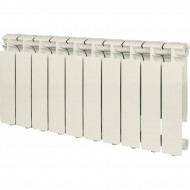 Радиатор алюминиевый секционный BRAVO 350 10 секций, боковое подключение, белый STOUT