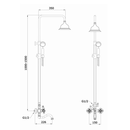 Душевая система GZ 09063 Ganzer