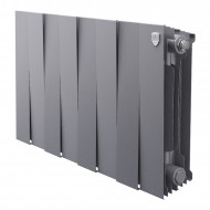 Радиатор биметаллический секционный Royal Thermo PianoForte Silver Satin 300 8 секций, боковое подключение Радиатор биметаллический секционный Royal Thermo PianoForte Silver Satin 300 8 секций, боковое подключение