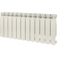 Радиатор алюминиевый секционный BRAVO 350 12 секций, боковое подключение, белый STOUT