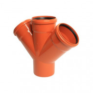 Крестовина Ø110×110×110×45° рыжая Flextron 