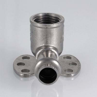 Пресс-водорозетка Valtec Inox из нержавеющей стали 15 мм х 1/2"
