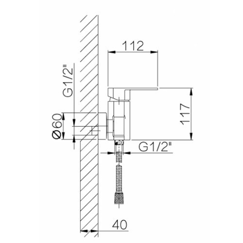 Смеситель для душа GZ 06052D Ganzer