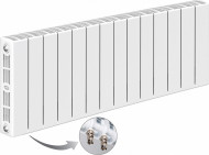 Радиатор биметаллический монолитный Rifar Supremo Ventil 350 14 секций, нижнее левое подключение