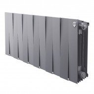 Радиатор биметаллический секционный Royal Thermo PianoForte Silver Satin 300 12 секций, боковое подключение Радиатор биметаллический секционный Royal Thermo PianoForte Silver Satin 300 12 секций, боковое подключение