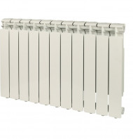 Радиатор алюминиевый секционный BRAVO 500 11 секций, боковое подключение, белый STOUT