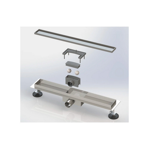 Душевой трап под плитку с сухим затвором 70х1200мм Tim Душевой трап под плитку с сухим затвором 70х1200мм Tim