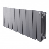 Радиатор биметаллический секционный Royal Thermo PianoForte Silver Satin 300 14 секций, боковое подключение Радиатор биметаллический секционный Royal Thermo PianoForte Silver Satin 300 14 секций, боковое подключение