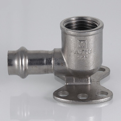Пресс-водорозетка Valtec Inox из нержавеющей стали 22 мм х 3/4"